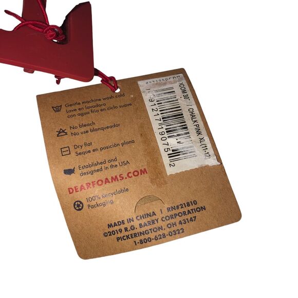 Dearfoams Cloud Step Slippers Women’s XL 11-12 Slide Chalk Pink Washable Comfort - Picture 9 of 13